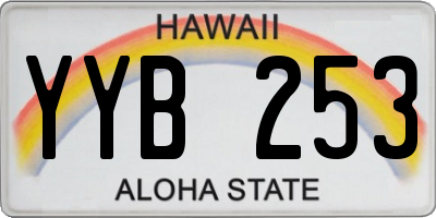 HI license plate YYB253