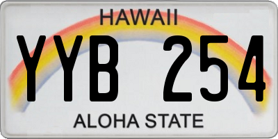 HI license plate YYB254