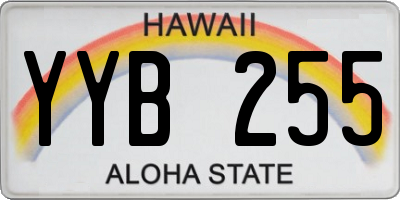 HI license plate YYB255