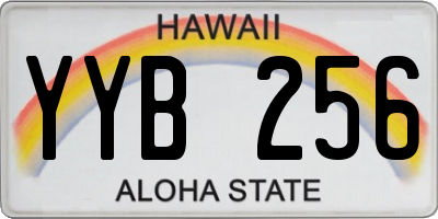 HI license plate YYB256