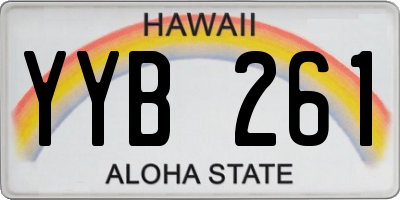 HI license plate YYB261