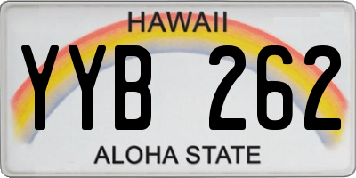 HI license plate YYB262