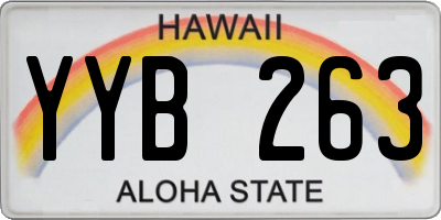 HI license plate YYB263