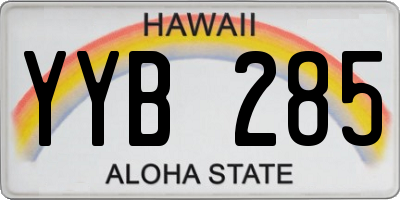 HI license plate YYB285