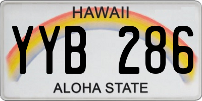 HI license plate YYB286