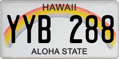HI license plate YYB288