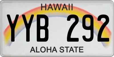 HI license plate YYB292