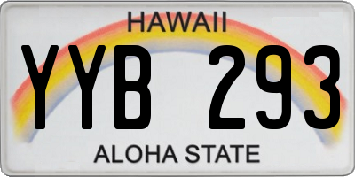 HI license plate YYB293