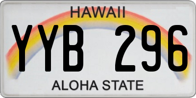 HI license plate YYB296