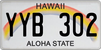 HI license plate YYB302