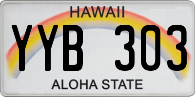 HI license plate YYB303