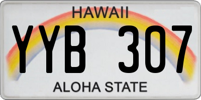 HI license plate YYB307