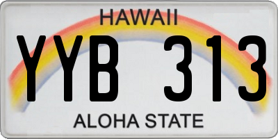 HI license plate YYB313