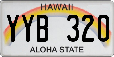 HI license plate YYB320