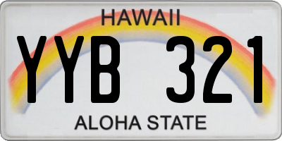 HI license plate YYB321