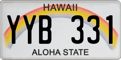 HI license plate YYB331