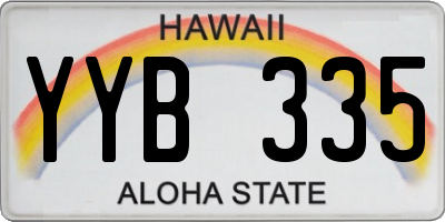 HI license plate YYB335