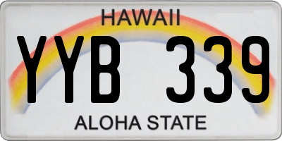 HI license plate YYB339