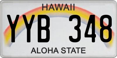 HI license plate YYB348