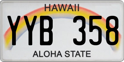 HI license plate YYB358
