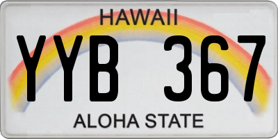 HI license plate YYB367