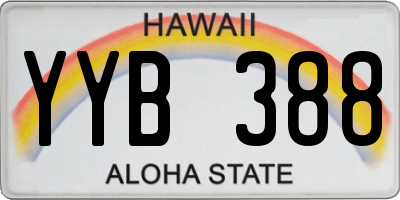HI license plate YYB388