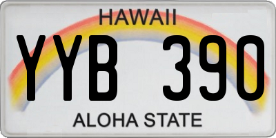 HI license plate YYB390
