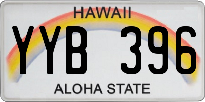 HI license plate YYB396