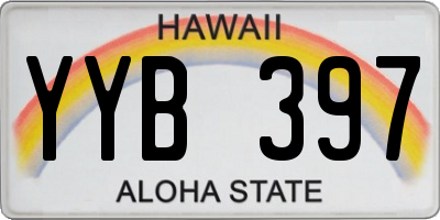 HI license plate YYB397