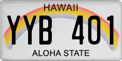HI license plate YYB401
