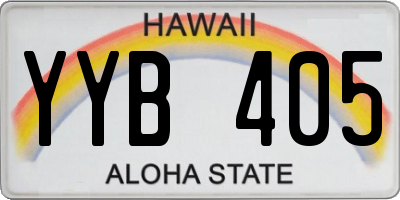 HI license plate YYB405