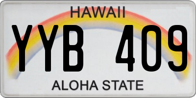 HI license plate YYB409
