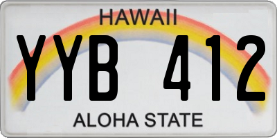 HI license plate YYB412