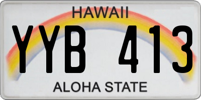 HI license plate YYB413