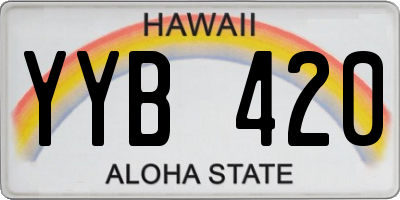 HI license plate YYB420