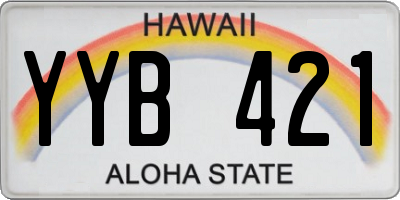 HI license plate YYB421