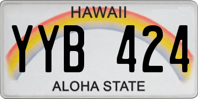 HI license plate YYB424