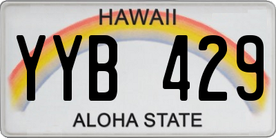 HI license plate YYB429