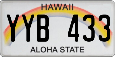 HI license plate YYB433