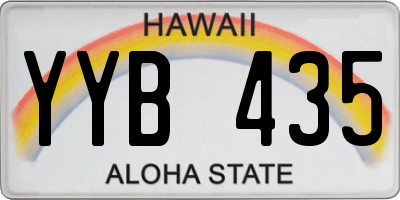 HI license plate YYB435