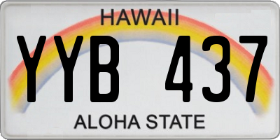 HI license plate YYB437