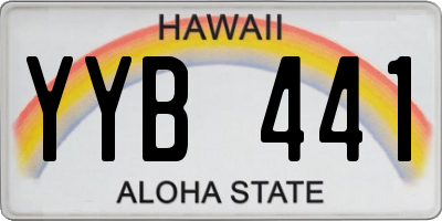 HI license plate YYB441
