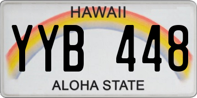 HI license plate YYB448