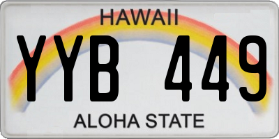 HI license plate YYB449