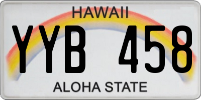 HI license plate YYB458