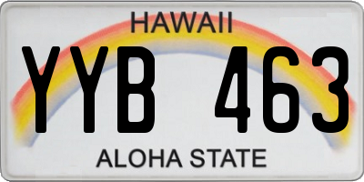 HI license plate YYB463