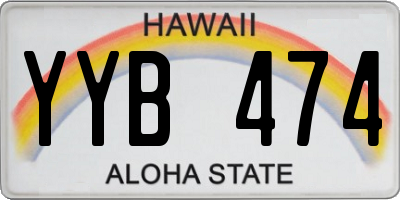 HI license plate YYB474