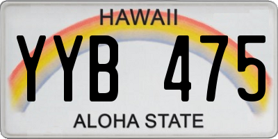 HI license plate YYB475
