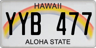 HI license plate YYB477