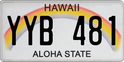 HI license plate YYB481